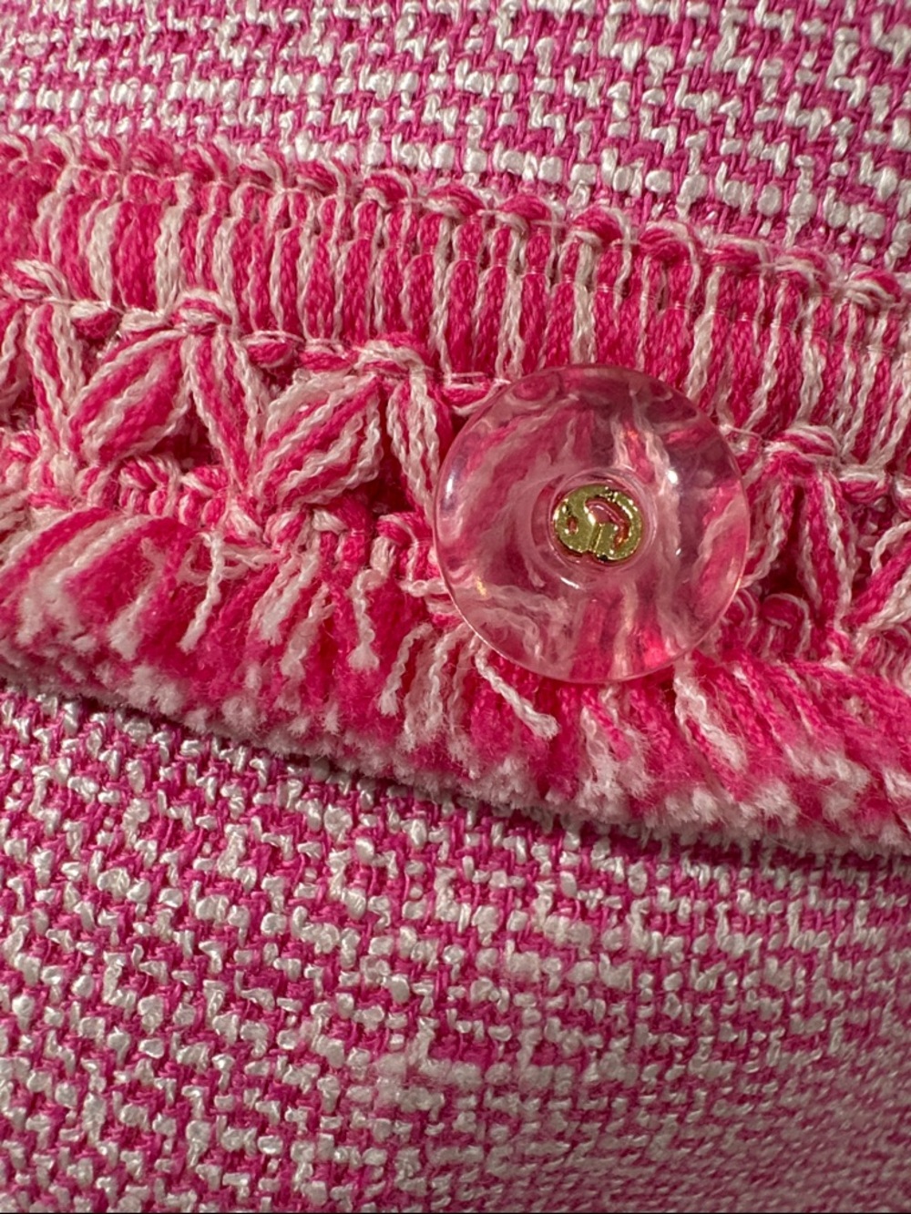 St. John Sport by Marie Gray Pink Tweed Zip-Front Jacket - Picture 4 of 9
